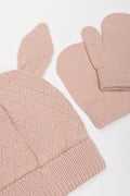 2 Piece Hat Set Pink (1)
