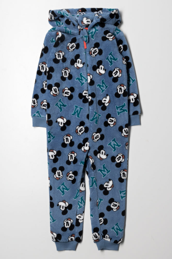 Mickey Mouse Fleece Onesie Blue