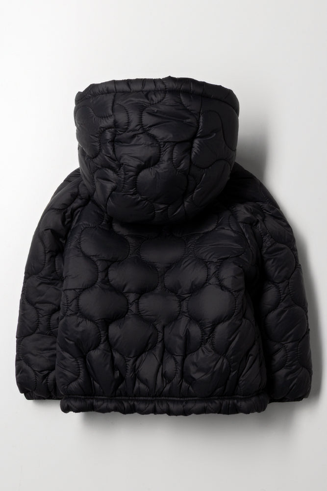 Hooded Puffer Jacket Black (3)