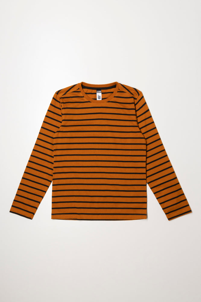 Stripe Long Sleeve T-Shirt Rust