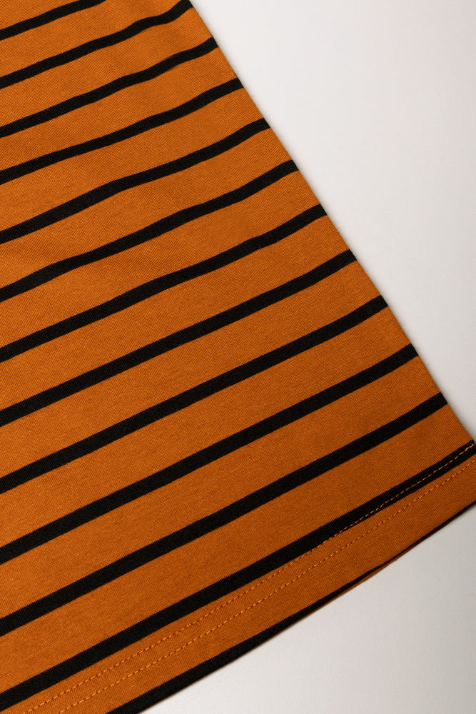 Stripe Long Sleeve T-Shirt Rust (1)