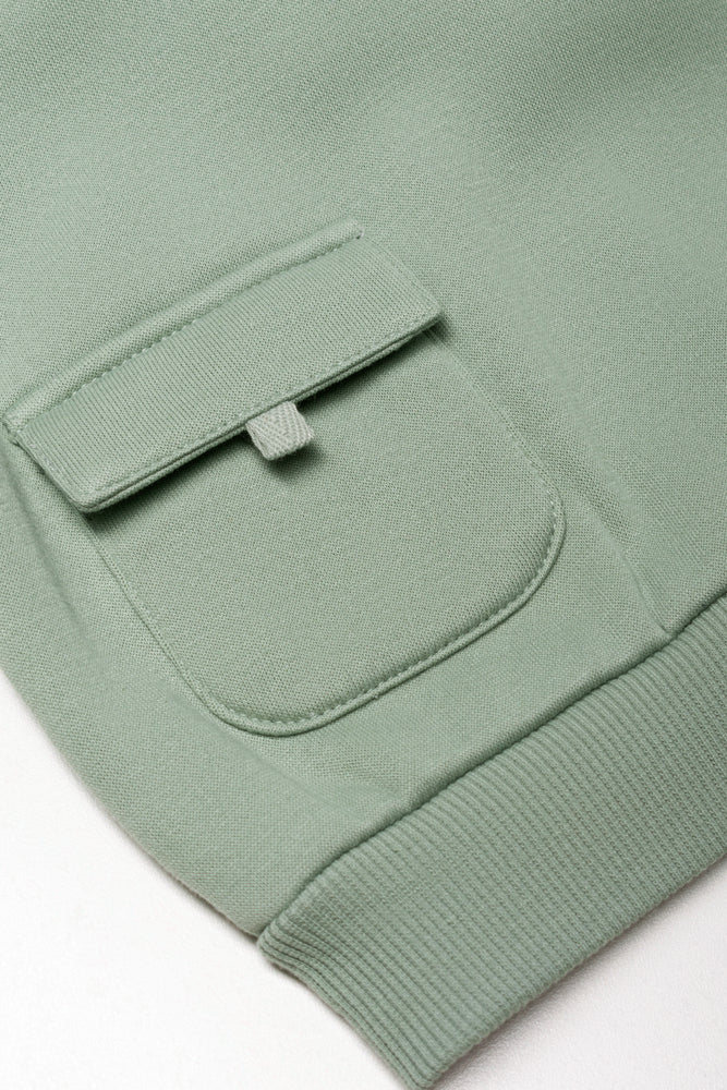 Hooded Cargo Tracksuit Light Green