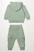 Hooded Cargo Tracksuit Light Green (3)