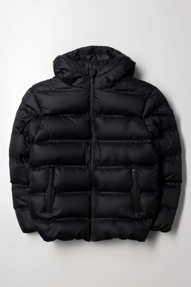 Hooded Puffer Jacket Black
