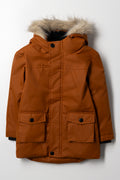 Hooded Parka Jacket Tan