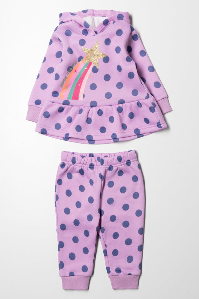 Hooded Peplum Tracksuit Purple