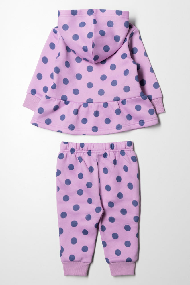 Hooded Peplum Tracksuit Purple (3)