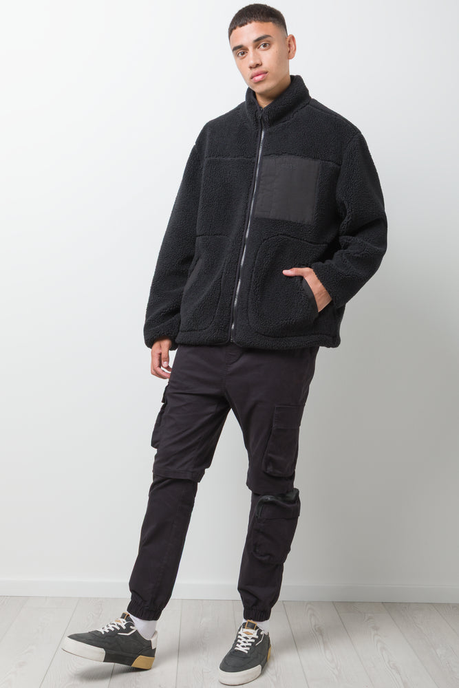 Borg Sherpa Jacket Black