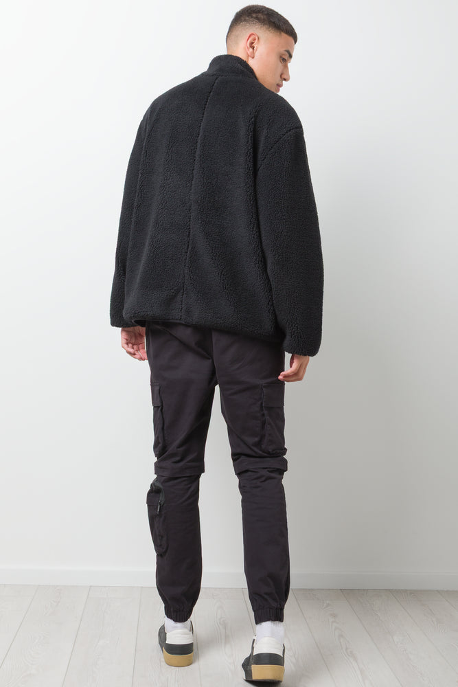Borg Sherpa Jacket Black (2)