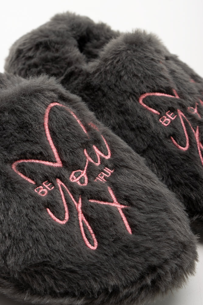 Beautiful Slippers Grey (2)