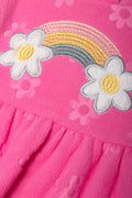 Hooded Fleece Dress Pink (1)