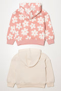2 Pack Flower Hoodies Peach And Cream (3)