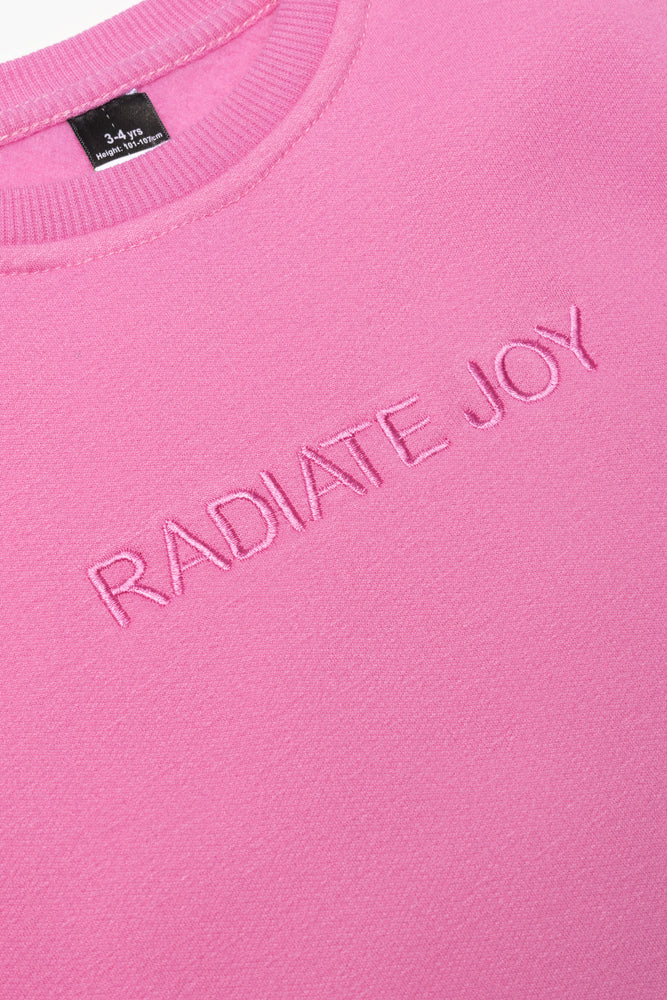 Tracktop And Rib Leggings Set Pink