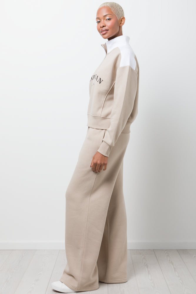Manhattan Quarter Zip Top Natural (1)