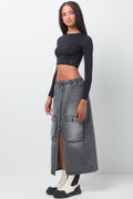 Denim Skirt Grey (2)