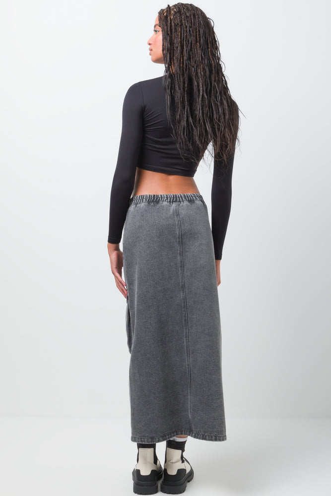 Denim Skirt Grey (3)