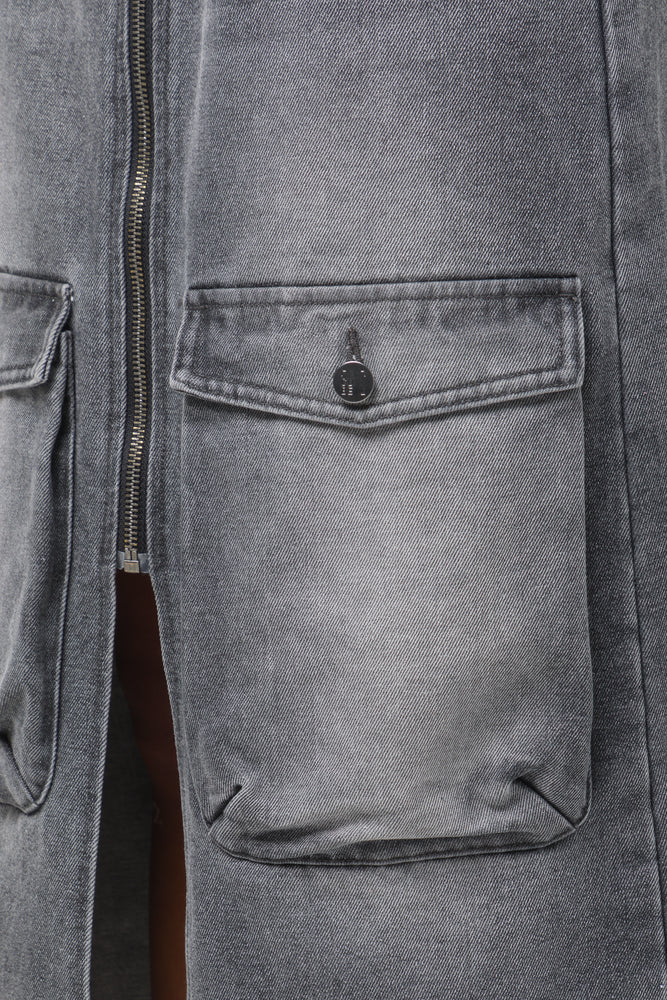 Denim Skirt Grey (4)