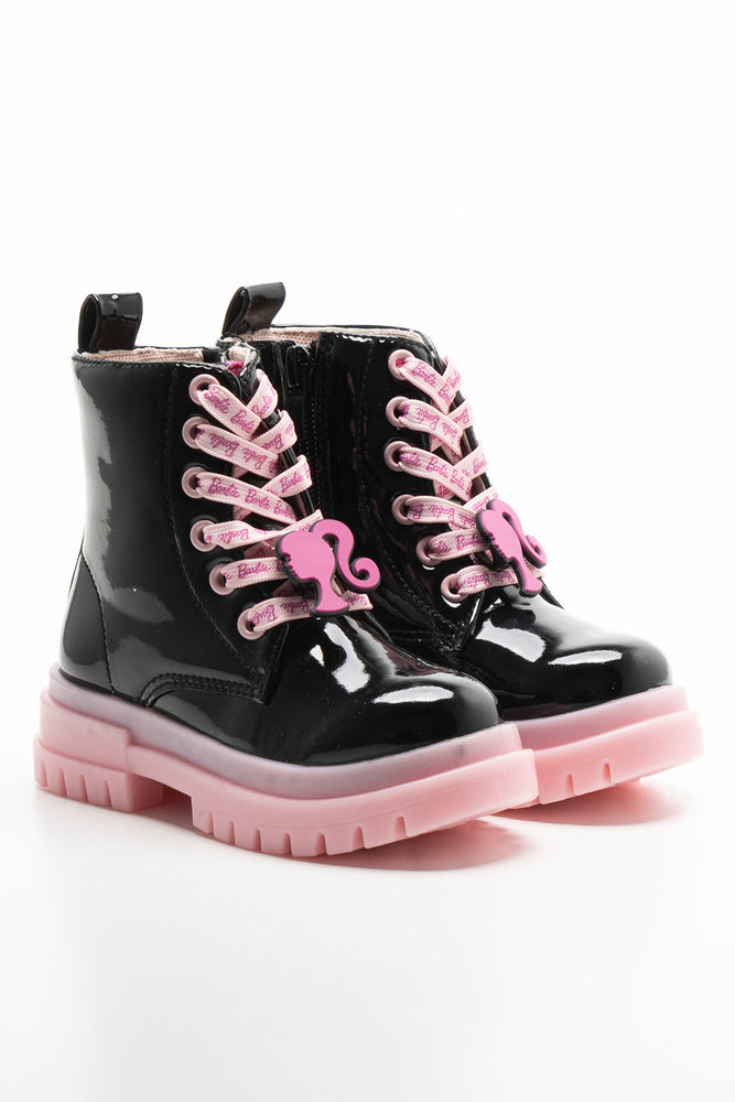 Barbie Lace Up Boots Black