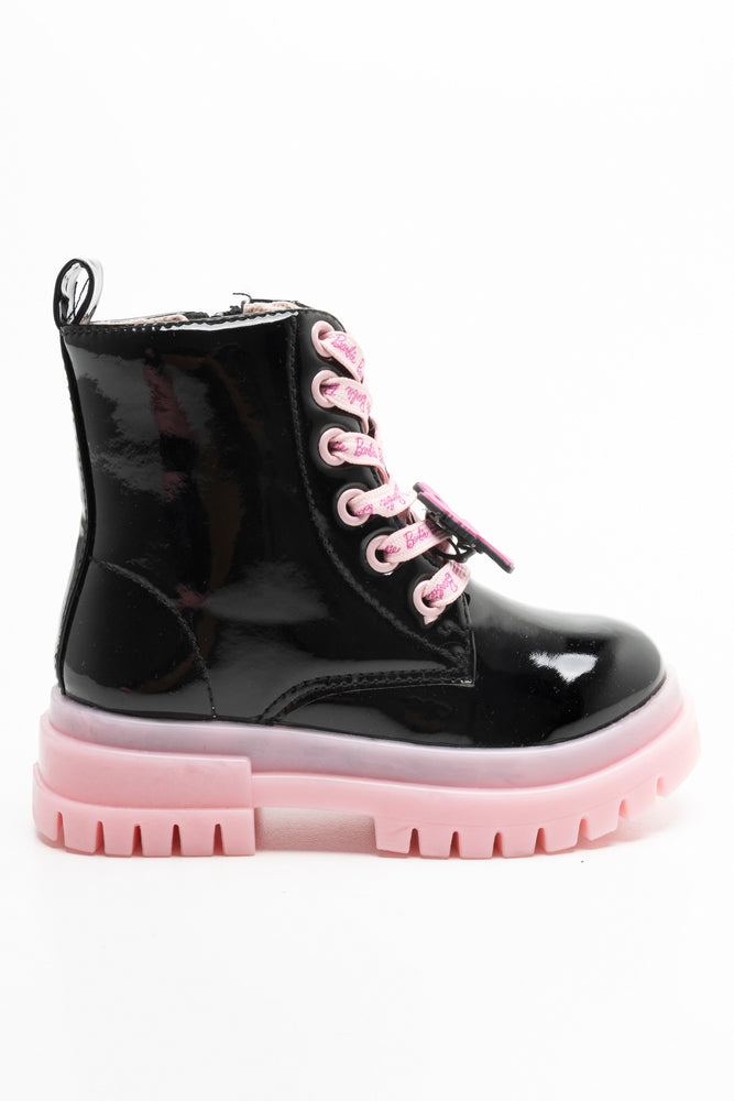 Barbie Lace Up Boots Black