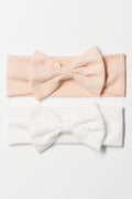 2 Pack Headbands Natural And White