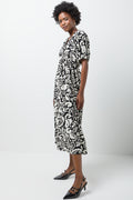 Puff Sleeve Dress Black (1)