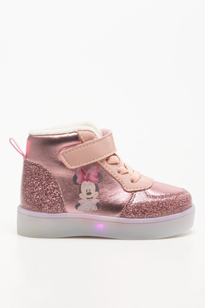 Minnie Mouse Light Up High Top Sneakers Pink