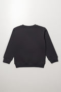 Smiley Crew Neck Tracktop Dark Grey (2)