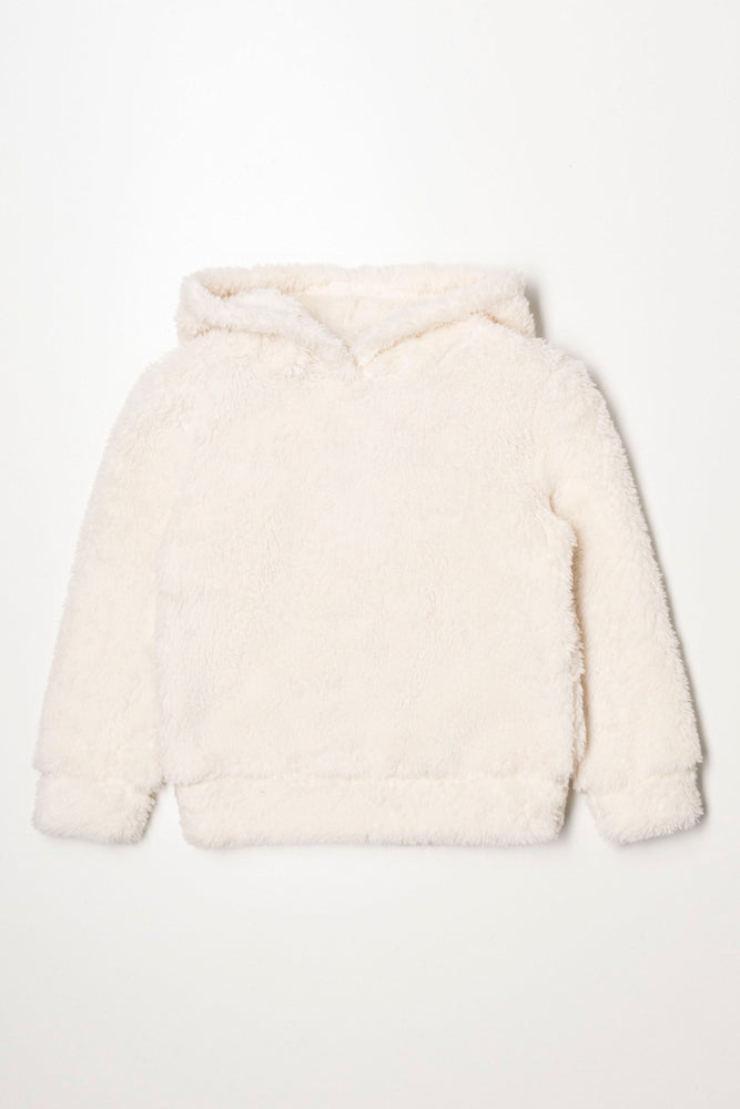 Fleece Hoodie Cream
