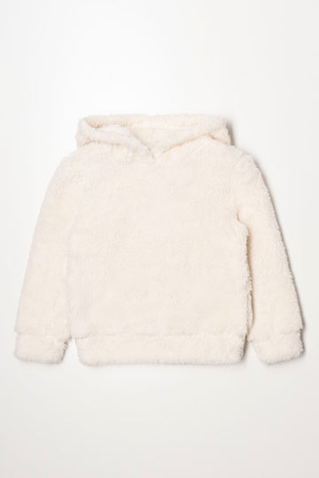 Fleece Hoodie Cream