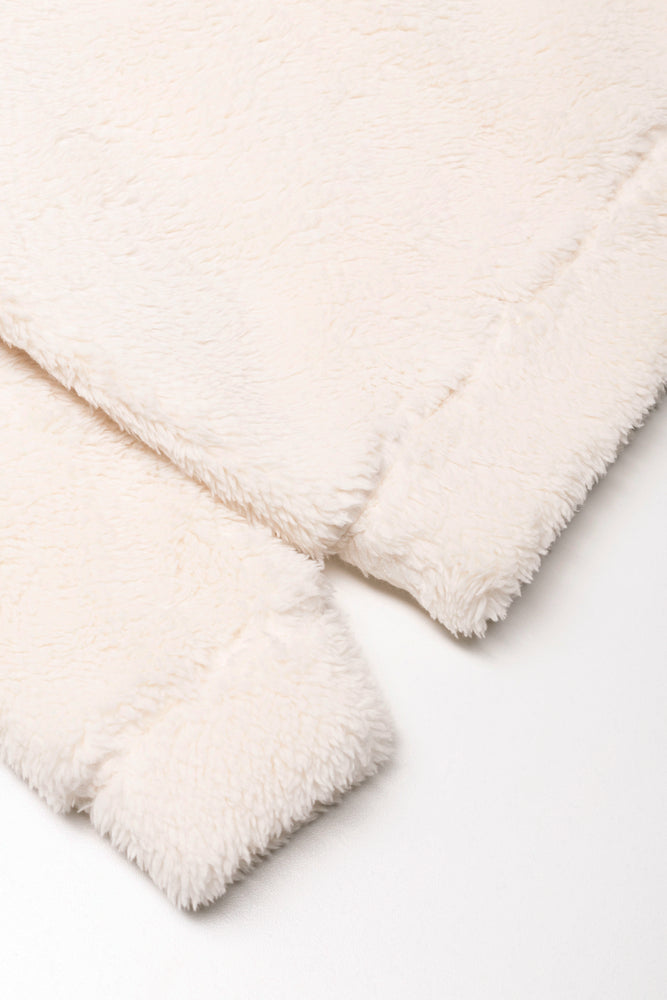Fleece Hoodie Cream (2)
