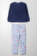 Unicorn Fleece Long Sleeve Pyjamas Navy (3)