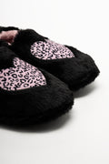 Animal Heart Slippers Black (2)
