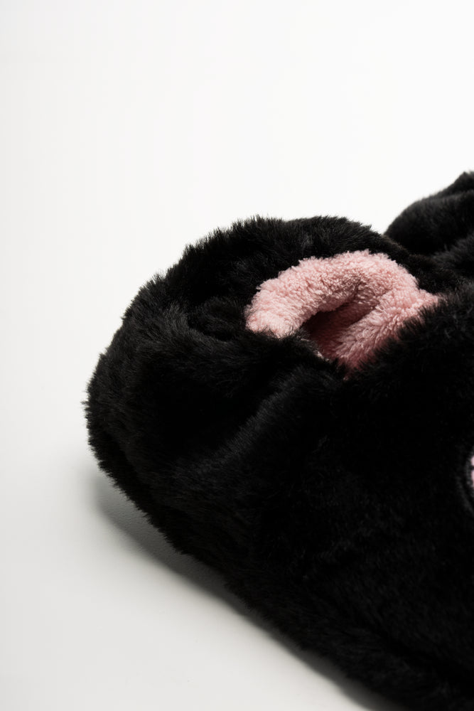 Animal Heart Slippers Black (3)