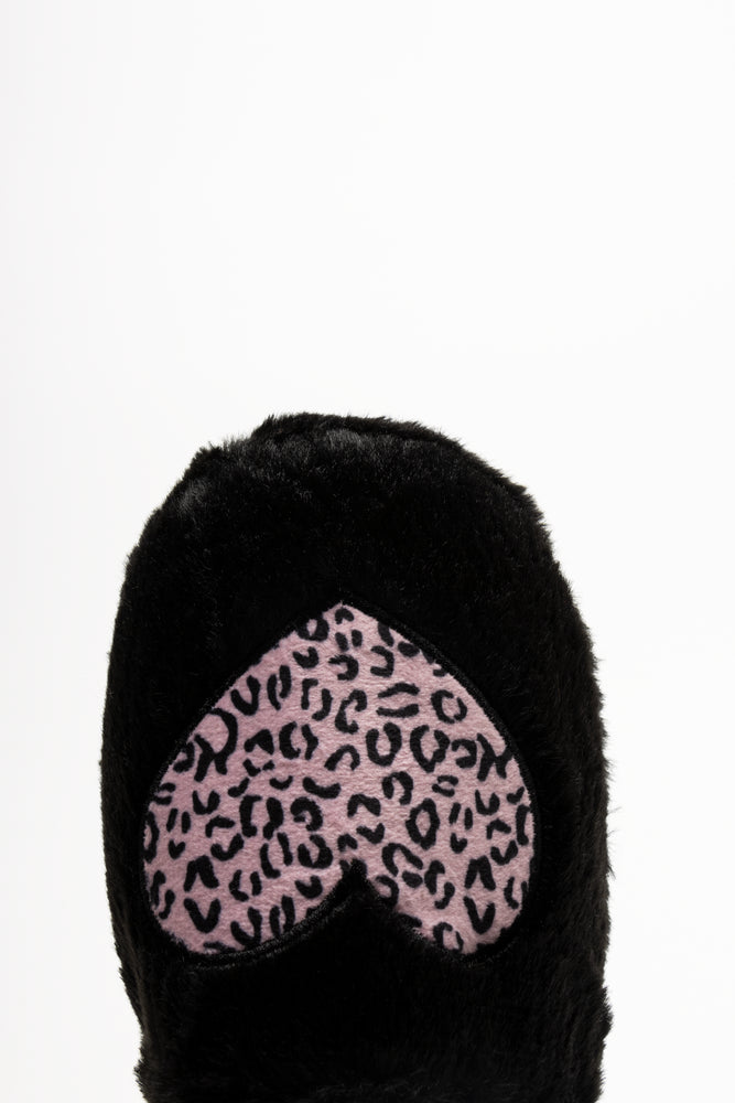Animal Heart Slippers Black (4)