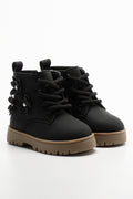 Flower Boots Black