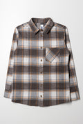 Check Flannel Shirt Dark Grey