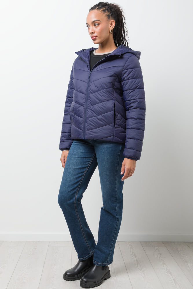 Hooded Puffer Jacket Navy (1)