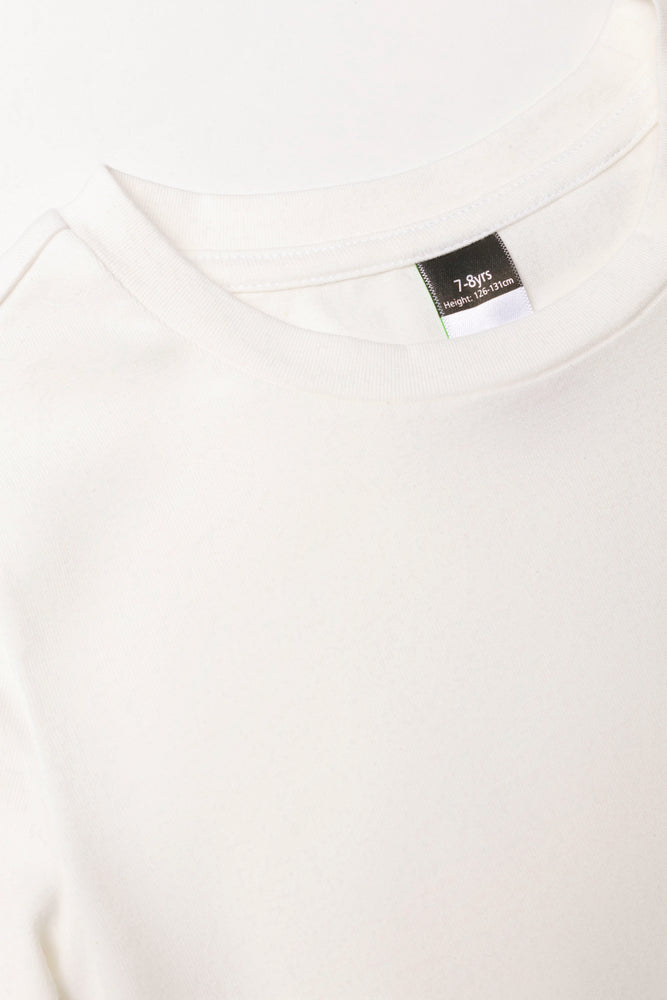 Crew Neck Long Sleeve T-Shirt White (1)