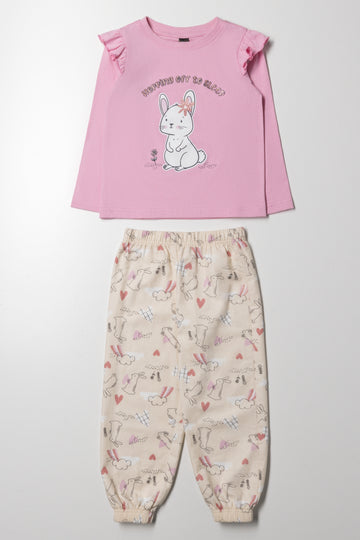 Bunny Pyjamas Set Pink