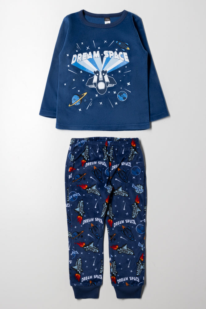 Space Long Sleeve Pyjamas Blue