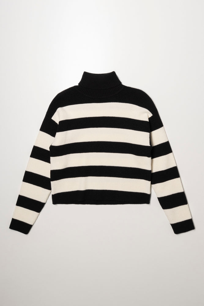 Stripe Jersey Black And White