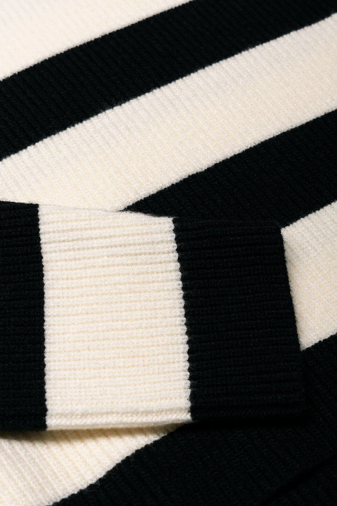 Stripe Jersey Black And White