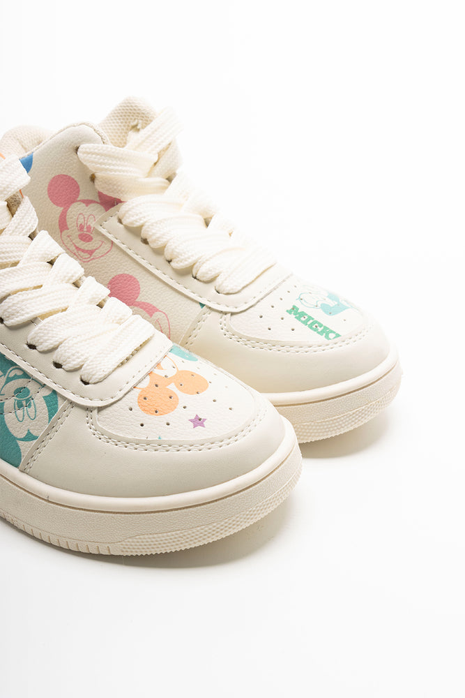 Mickey Mouse High Top Sneakers Natural (2)