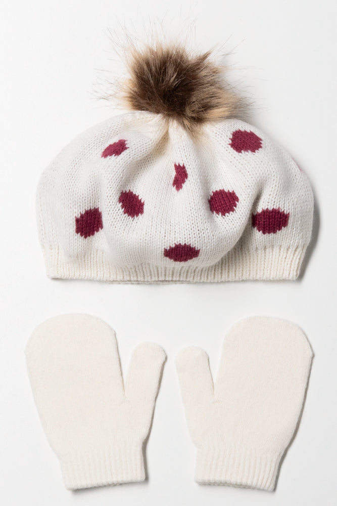 Beret Hat Set Natural