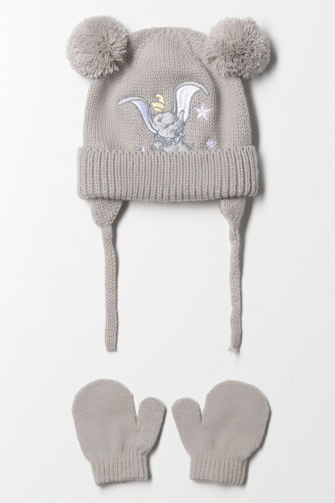 Dumbo Beanie Set Light Grey
