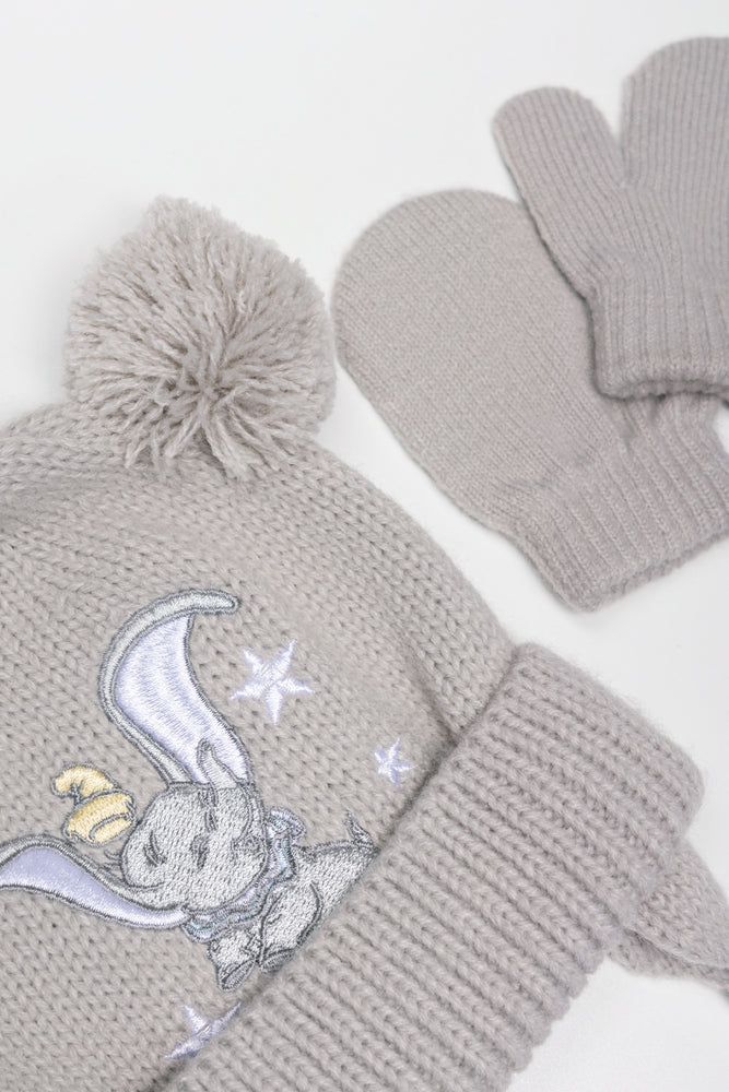 Dumbo Beanie Set Light Grey