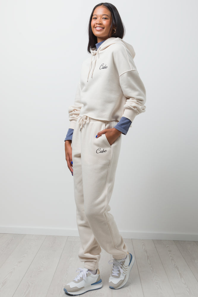 Cropped Hoodie Cream (1)