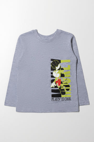 Mickey Mouse Long Sleeve T-Shirt Grey