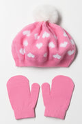 Beret Hat Set Pink
