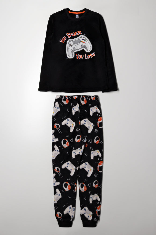 Long Sleeve Pyjamas Black